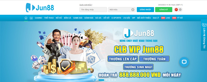 Thiết kế website hấp dẫn của Jun88